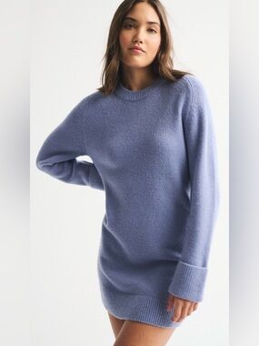 NWT, Abercrombie & Fitch Madeline Long Sleeve Mini Sweater Dress, Petite Medium